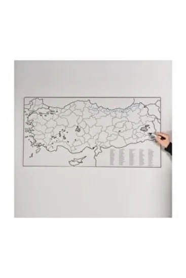 Panda Türkiye Haritası Kağıt Tahta 110x56 CM resmi