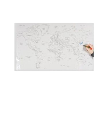 Panda Dünya Haritası Kağıt Tahta 110x56 CM resmi