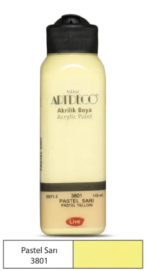 Artdeco Akrilik Boya Pastel 140 ML Pastel Sarı 3801 resmi