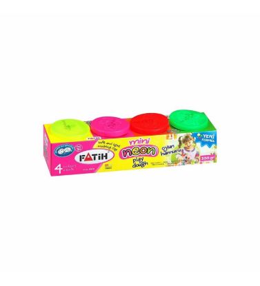 Fatih Oyun Hamuru Mini 4 Renk Neon 50610 resmi