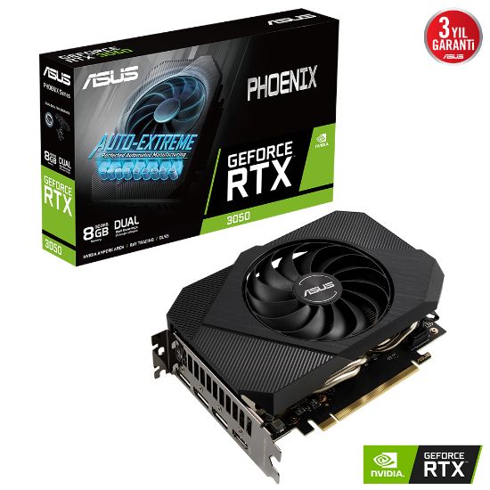 Asus Phoenix GeForce RTX3050 8G PH-RTX3050-8G 8GB GDDR6 128Bit DX12 Gaming (Oyuncu) Ekran Kartı resmi