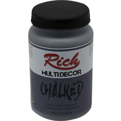 Rich Akrilik Boya Multi Decor Chalked 250 CC İs Siyah 4576 resmi