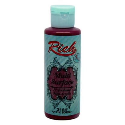 Rich Akrilik Boya Multi Surface 120 CC Antik Bordo 2164 resmi