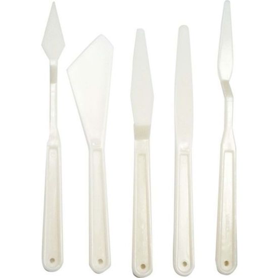 Rich Spatula Plastik 5 Li Set Beyaz 11248 resmi