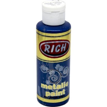 Rich Akrilik Boya Metalik 120 CC Antik Mavi 0867 resmi