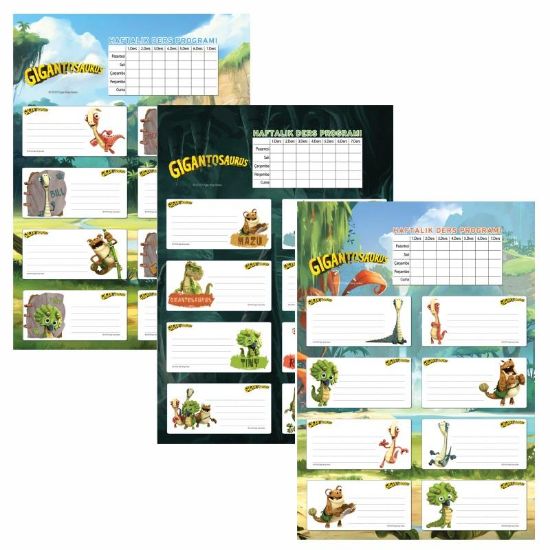Keskin Color Okul Etiketi Giganto Ders Programlı 3 LÜ 220130-76 resmi