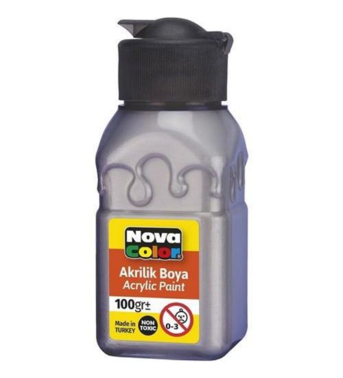 Nova Color Akrilik Boya Sise 100 GR Gri NC-2038 resmi