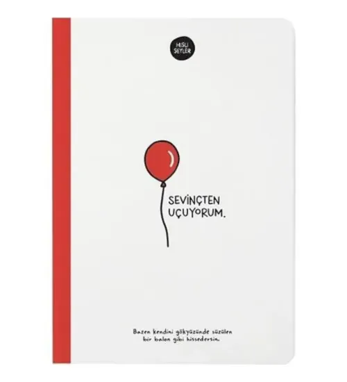 Keskin Color Sert Kap.Ciltili Defter Hisli Şeyler 14x20 64 YP Çizgili Sevinçten Uçuyorum resmi