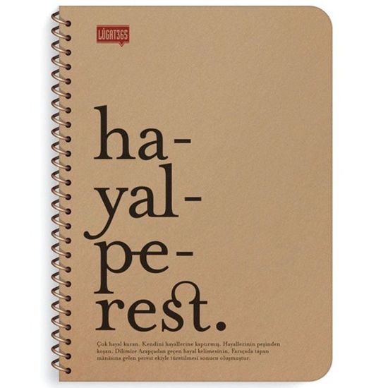 Lugat365 Kraft Kap.Spr Defter Hayal 16x22 80 YP Kareli 500230-99 resmi