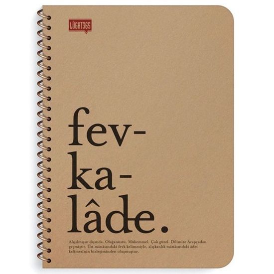 Lugat365 Kraft Kap.Spr Defter 16x22 80 YP Kareli 500233-99 resmi