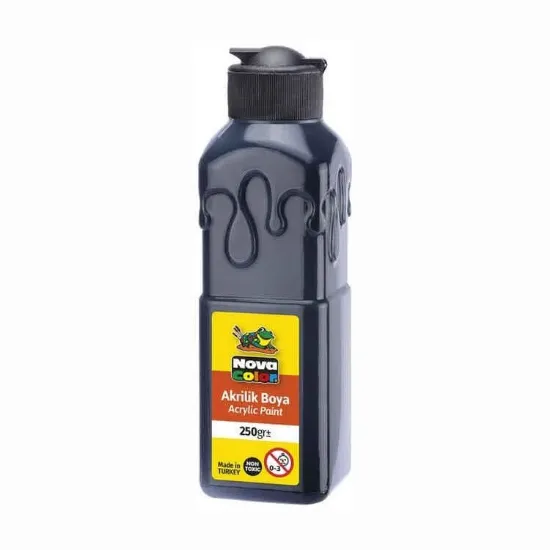 Nova Color Akrilik Boya 250 GR Siyah NC-3015 resmi