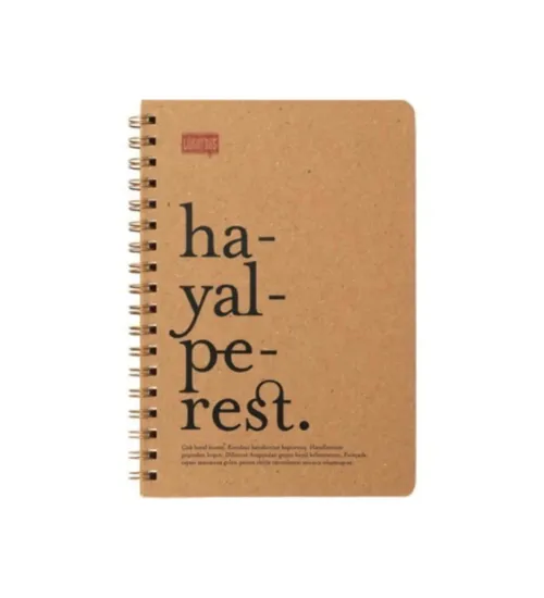 Lugat365 Kraft Kap.Spr Defter Hayal 16x22 80 YP Çizgili 500210-99 resmi