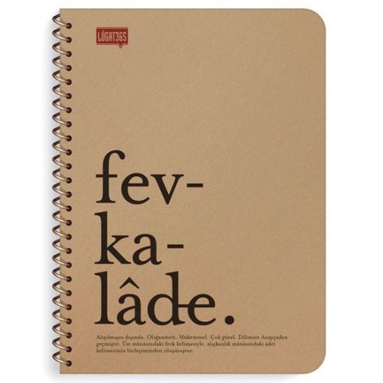 Lugat365 Kraft Kap.Spr Defter Fevka 16x22 80 YP Çizgili 500213-99 resmi