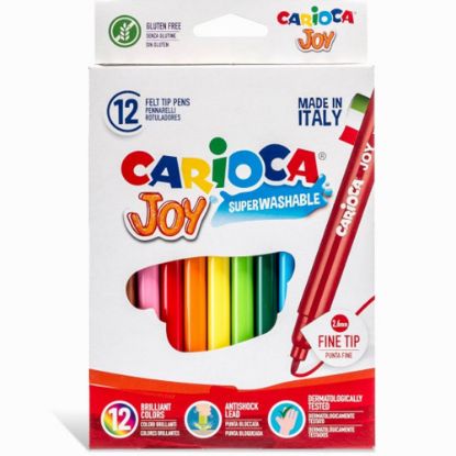 Carioca Keçeli Boya Kalemi Joy Süper Yıkanabilir 12 Li 40614 resmi