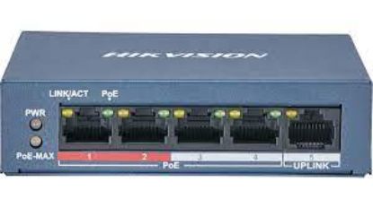 Hikvision DS-3E0105P-E/M(B) 4 PORT 10/100 4 PORT POE 35W Yönetilemez Switch  resmi