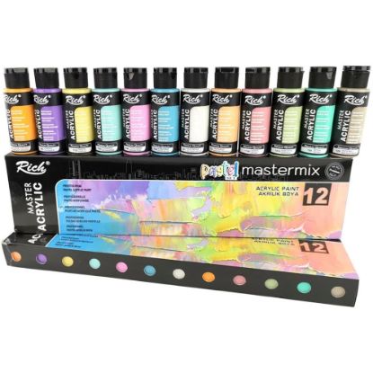 Rich Akrilik Boya Master Mix Pastel Renk Set 12 Li 06011409 resmi