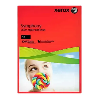 Xerox Renkli Fotokopi Kağıdı Symphony 500 LÜ A4 80 GR Kırmızı 3R93954 resmi