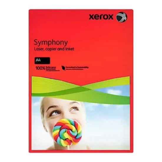 Xerox Renkli Kağıt Symphony 500 LÜ A4 80 GR Kırmızı 3R93954 resmi