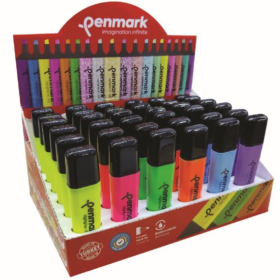 Penmark Fosforlu Kalem Stand Neon Renkler 36 Lı resmi