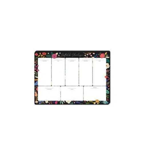 Keskin Color Haftalık Planner Blok Siyah Çiçek 17x24 resmi
