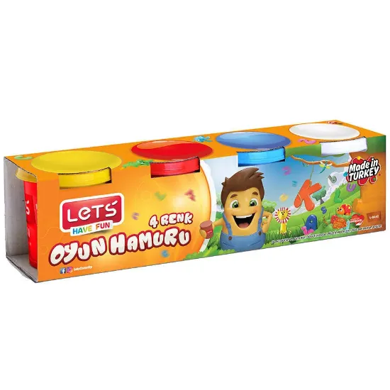 Lets Oyun Hamuru 4 Renk 460 GR L-8440 resmi