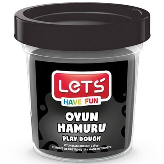 Lets Oyun Hamuru Tek Renk Siyah 115 GR L8440-10 resmi