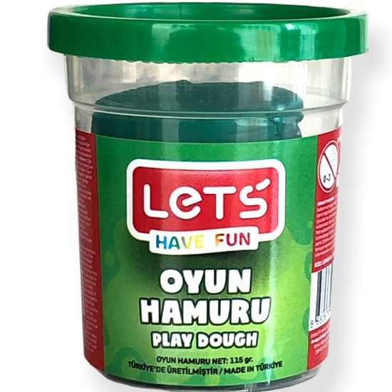 Lets Oyun Hamuru Tek Renk Yeşil 115 GR L8440-4 resmi