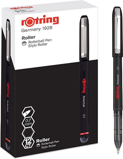 Rotring Roller Kalem 0.7 MM Siyah (12 Adet) resmi