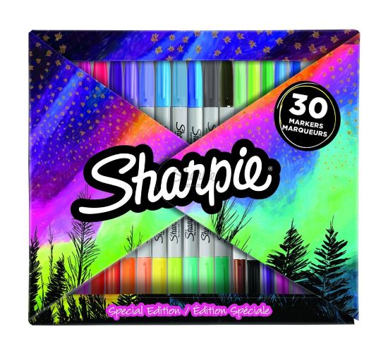 Sharpie Markör Permanent Fine 30 Lu-Zarf resmi