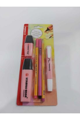 Stabilo Fosforlu Kalem Tek Renk Pastel Set 6 Lı Pembe 70/129-6 resmi