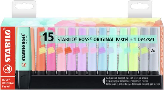 Stabilo Fosforlu Kalem Boss Orıgınal Pastel 15 Li 7015-02 resmi