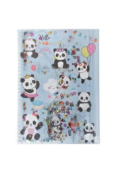 Vuki Sulu Çantalı Defter Orta Boy Panda 2/S VK-0086C resmi