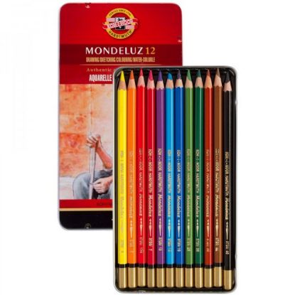 Koh-I Noor Set Of Aquarell ColouRed Pencils 3722 12 resmi
