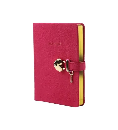 Vj Defter Hush Hush Kilitli 13x18 80 GR 160 YP Çizgili Fuşya 1330 resmi