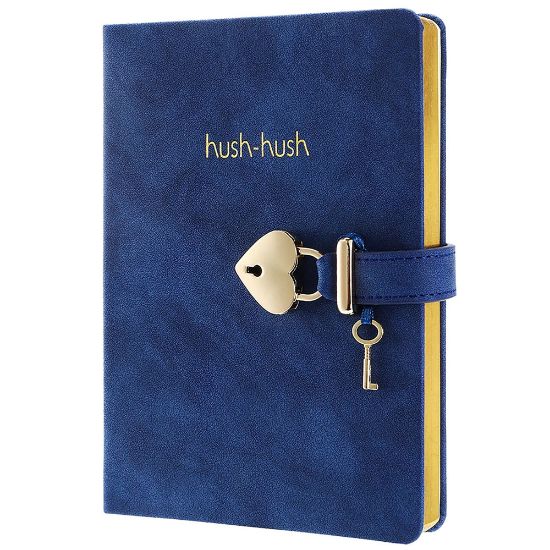 Vj Defter Hush Hush Kilitli 13x18 80 GR 160 YP Çizgili Mavi 1331 resmi