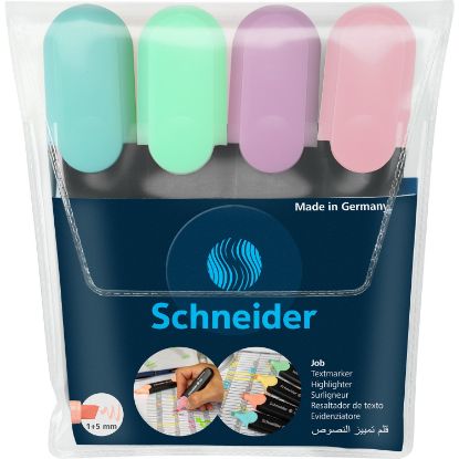 Schneider Fosforlu Kalem Job Pastel 4 Lü Kart. Kutu 115098 resmi
