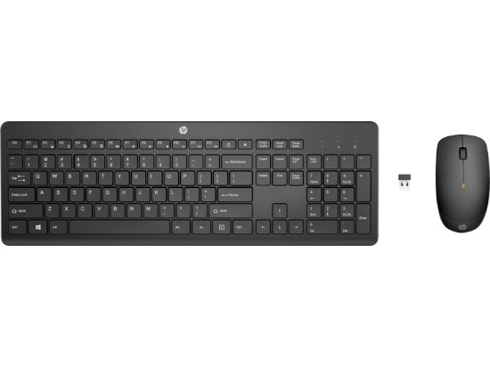 HP 235 1Y4D0AA Siyah Kablosuz Klavye Mouse Seti 2,4 GHz 1600 DPI (2 x AAA (keyboard); 1 x AA Mouse) resmi