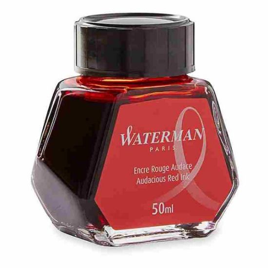 Waterman Dolma Kalem Mürekkebi Cam Şişede 50 ML Kırmızı S0110730 resmi