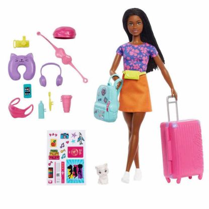 Barbie Brooklyn Seyahatte Bebeği Ve Aksesuarları HGX55 resmi