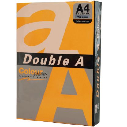 Double A Renkli Fotokopi Kağıdı  500 LÜ A4 75 GR Fosforlu Turuncu resmi