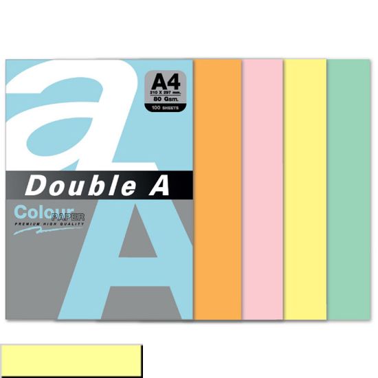 Double A Renkli Kağıt 100 LÜ A4 80 GR Pastel Cheese resmi
