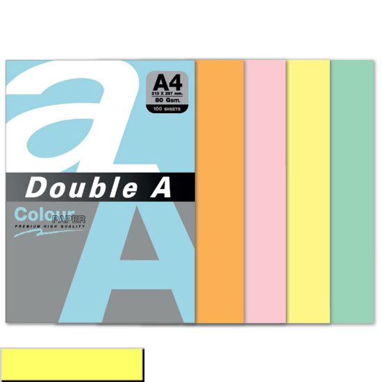 Double A Renkli Kağıt 100 LÜ A4 80 GR Pastel Butter resmi