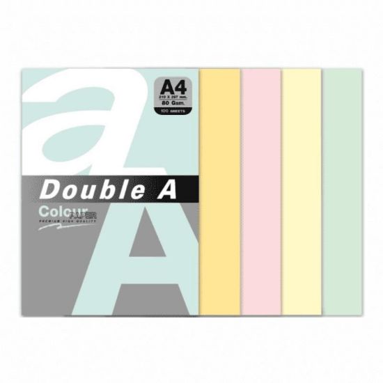 Double A Renkli Kağıt 100 LÜ A4 80 GR Pastel Karışık resmi