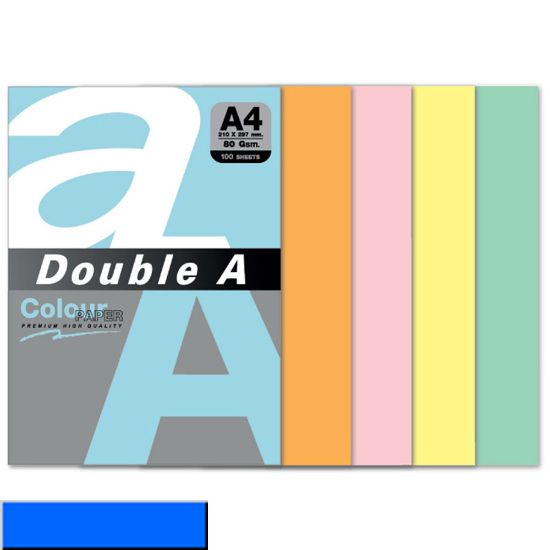 Double A Renkli Kağıt 100 LÜ A4 80 GR Koyu Mavi resmi