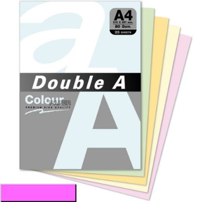 Double A Renkli Fotokopi Kağıdı  25 Lİ A4 80 GR Pastel Pembe resmi