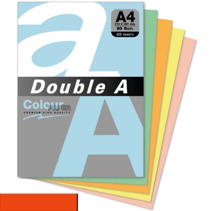 Double A Renkli Fotokopi Kağıdı  25 Lİ A4 80 GR Safran resmi