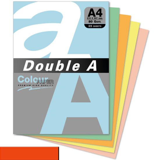 Double A Renkli Kağıt 25 Lİ A4 80 GR Safran resmi