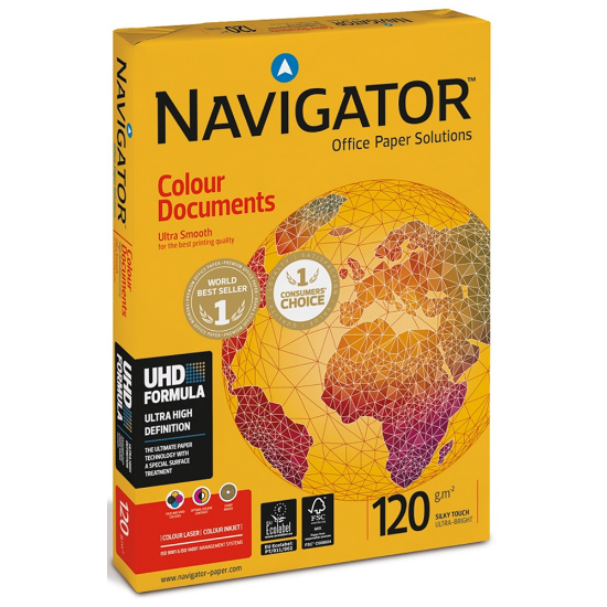 Navigator Gramajlı Kağıt Laser-Copy-Inkjet Colour Documents 500 LÜ A3 120 GR Beyaz resmi