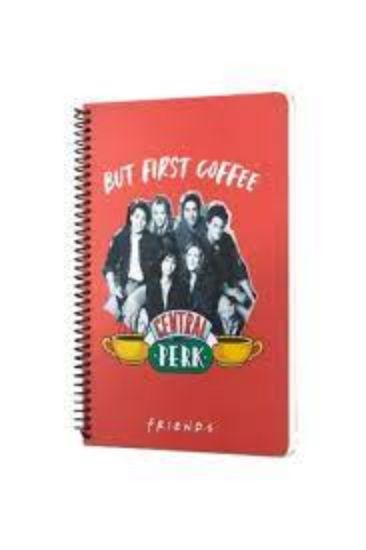 Mabbels Spiralli Defter Friends Central Perk But First Coffee Kırmızı 80 YP 17x24 DFT-388456 resmi