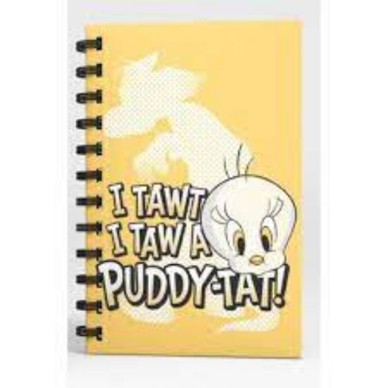 Mabbels Spiralli Defter Tweety I Tawt I Taw a Puddy Tat Açık Sarı 80 YP 17x24 DFT-388494 resmi